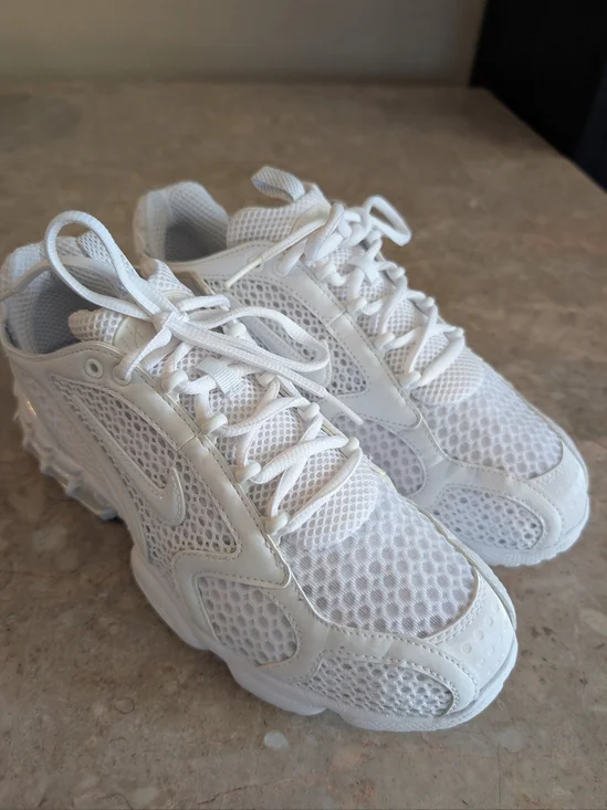 Nike Air Zoom Spiridion Cage 2 (2024) Triple White #CJ1288-100 Men Size 9 No Box - Picture 7 of 12